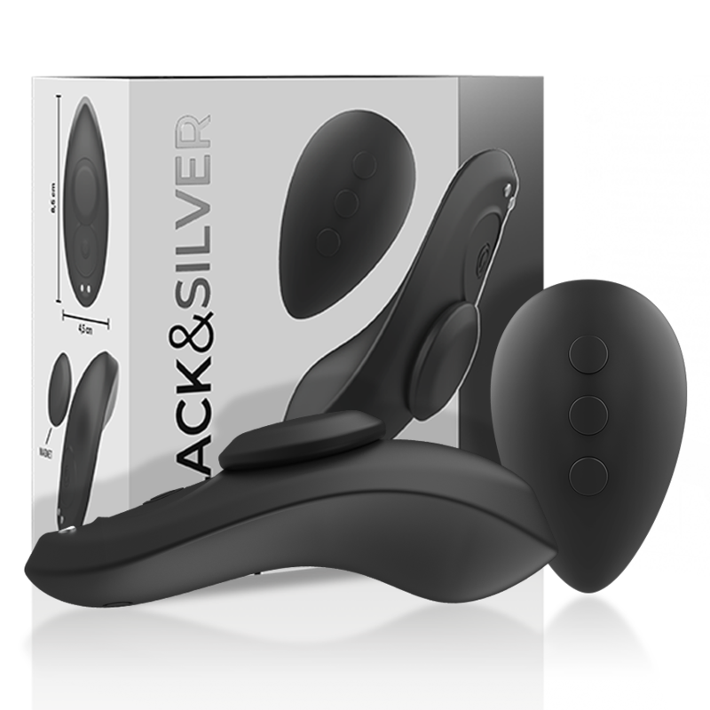BLACK&SILVER - PRESTON PANTIE MAGNÉTICO VIBRADOR SILICONA REMOTO - Imagen 2