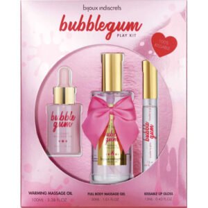 BIJOUX INDISCRETS - BUBBLEGUM PLAY KIT CON ACEITE GEL & BRILLO DE LABIOS